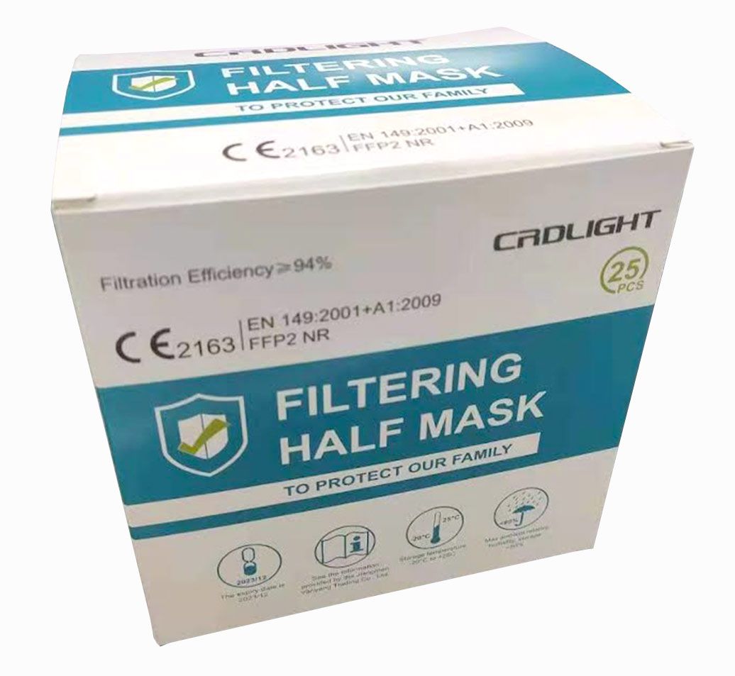 FFP2 Schutzmaske ohne Ventil mit Ohrenschlaufen CE 2163